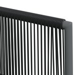 vidaXL Ensemble à dîner de jardin coussins 7 Pièces noir rotin et acier