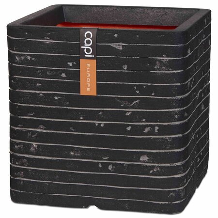 Capi Jardinière Nature Row Carré 40x40 cm Anthracite KRWZ903