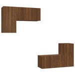 vidaXL Ensemble de meubles TV 4 Pièces Chêne marron Bois d'ingénierie