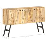 vidaXL Buffet 118x30x75 cm Bois de manguier massif