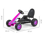 Kart à pédales Viper - couleur Rose