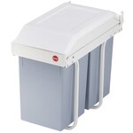 Hailo Poubelle de placard Multi-Box Duo Taille L 2x14 L Crème 3659-001