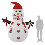 vidaXL Bonhomme de neige gonflable avec LED 300 cm