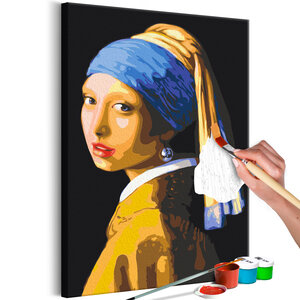 Tableau à peindre par soi-même - pearl earring l x h en cm 40x60