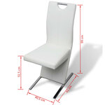 vidaXL Chaises à manger lot de 2 blanc similicuir