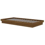 vidaXL Cadre de lit Marron miel Bois massif 100x200 cm