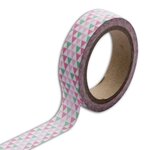 Masking tape triangles verts et rose