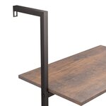 vidaXL Étagère inclinée 4 niveaux Marron foncé et noir 64x35x152 5 cm