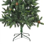 vidaXL Arbre de Noël artificiel pré-éclairé et boules vert 210 cm