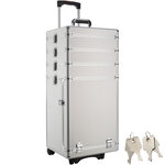 Tectake Mallette maquillage 4 niveaux - gris