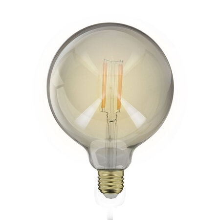 Ampoule led globe (g125) / vintage au verre fumé  culot e27  4w cons. (23w eq.)  230 lumens  lumière blanc chaud
