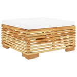vidaXL Salon de jardin 11 Pièces avec coussins Bois de teck solide