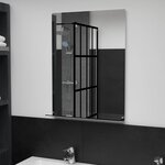 vidaXL Miroir mural avec étagère 50x70 cm Verre trempé