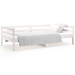 vidaXL Lit de jour Blanc 90x190 cm Bois de pin massif