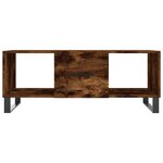 vidaXL Table basse chêne fumé 102x50x40 cm bois d'ingénierie