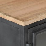 vidaXL Buffet Gris 100x30x70 cm Bois d'acacia massif
