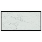 vidaXL Table basse Blanc 100x50x35 cm Verre trempé