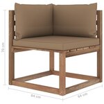 vidaXL Salon palette de jardin 6 Pièces et coussins Bois de pin imprégné