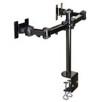 Newstar support de bureau dual réglable moniteur 10"-27" 10-43 cm noir
