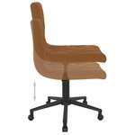 vidaXL Chaises pivotantes à manger lot de 2 Marron Velours