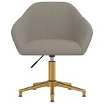vidaXL Chaises pivotantes à manger lot de 6 gris clair velours