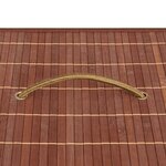 vidaXL Panier à linge avec 2 sections bambou marron 100 L