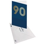Carte D'anniversaire 90 Ans En Or - Bleu Marine - A Message - Pour Homme Et Femme - 11 5 X 17 Cm - Draeger paris