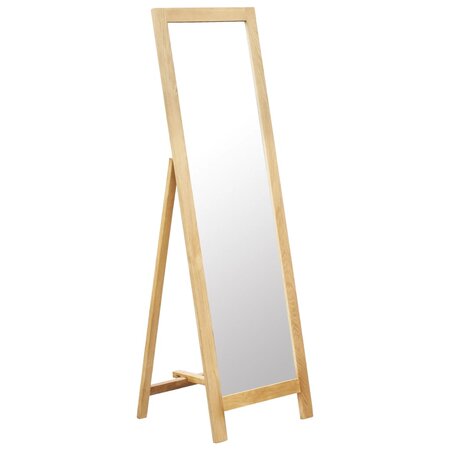 vidaXL Miroir sur pied 48x46 5x150 cm Bois de chêne solide