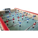 Baby foot olympic avec monnayeur intégré  barres télescopiques et 10 balles en liège 149 5 x 77 x 95 cm  - bois clair