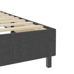 vidaXL Sommier tapissier Gris foncé Tissu 200x200 cm