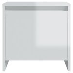 vidaXL Tables de chevet 2 Pièces Blanc brillant 45x34x44 5 cm Aggloméré