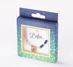 Bracelet infini avec perles bleues