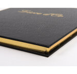 Livre D'or Balacron Avec Titre 140 Pages Blanches - 21x19 Cm Vertical - Noir - X 3 - Exacompta