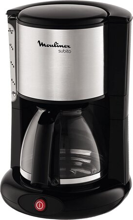 Cafetière Électrique De 1,25L Pour 10 A 15 Tasses 1000W Gris Noir
