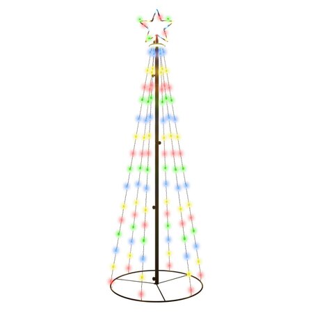 vidaXL Arbre de Noël cône 108 LED Colorées 70x180 cm