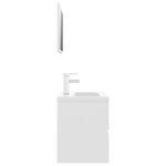 vidaXL Ensemble de meubles de salle de bain Blanc Aggloméré