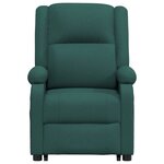 vidaXL Fauteuil de massage Vert foncé Tissu