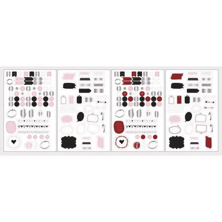 Sticker mots + icônes  FSC MixCred  à motifs  4feuilles