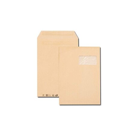 Gpv 500 pochettes d'expédition, c4, 229 x 324 mm, kraft brun