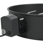 vidaXL Kit d'anneau de rôtissoire de barbecue 57 cm Noir