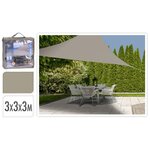 ProGarden Toile d'ombrage 3x3x3 m Sable Triangle