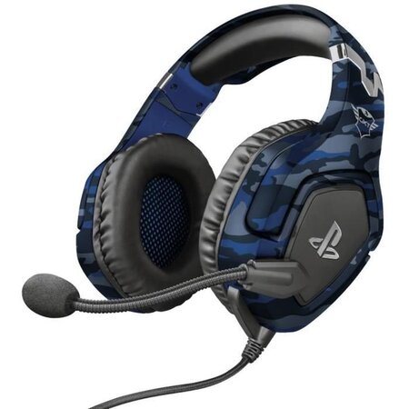 Casque-micro gaming - trust - forze - bleu - ps4