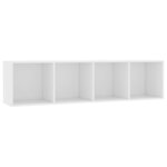 vidaXL Bibliothèque/Meuble TV Blanc 143x30x36 cm