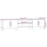 vidaXL Meuble TV sonoma gris 180x31 5x40 cm bois d'ingénierie
