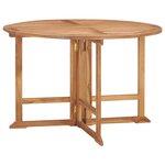 vidaXL Mobilier à dîner d'extérieur pliable 5 Pièces Bois solide de teck