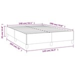 vidaXL Cadre de lit Bleu 140x190 cm Tissu