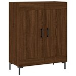 vidaXL Buffet haut Chêne marron 69 5x34x180 cm Bois d'ingénierie