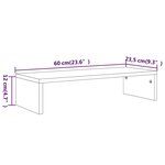 vidaXL Support de moniteur Sonoma gris 60x23 5x12 cm Bois d'ingénierie