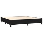vidaXL Lit à sommier tapissier avec matelas Noir 200x200 cm Tissu