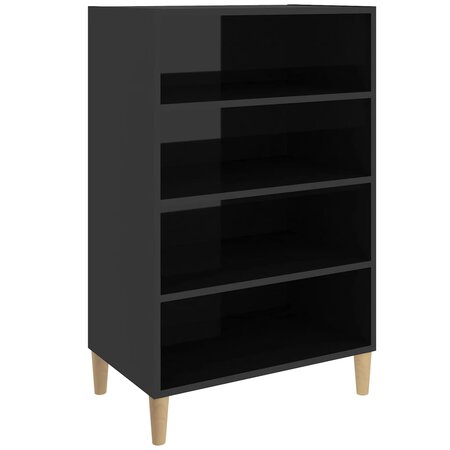 vidaXL Buffet Noir brillant 57x35x90 cm Aggloméré